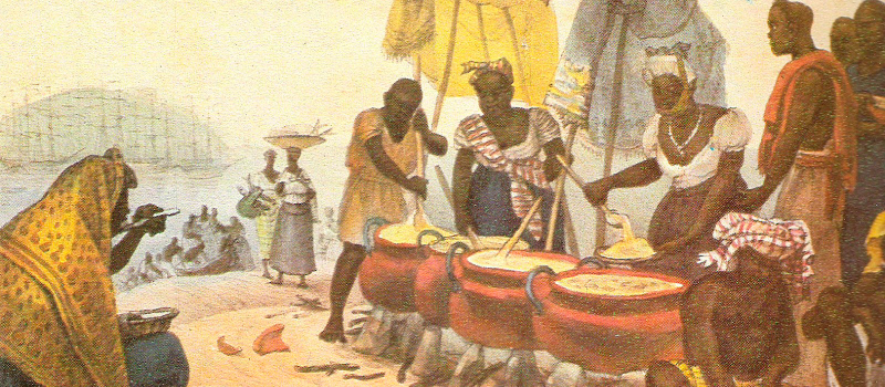 Tela "Negras vendedoras de angu", de Jean-Baptiste Debret